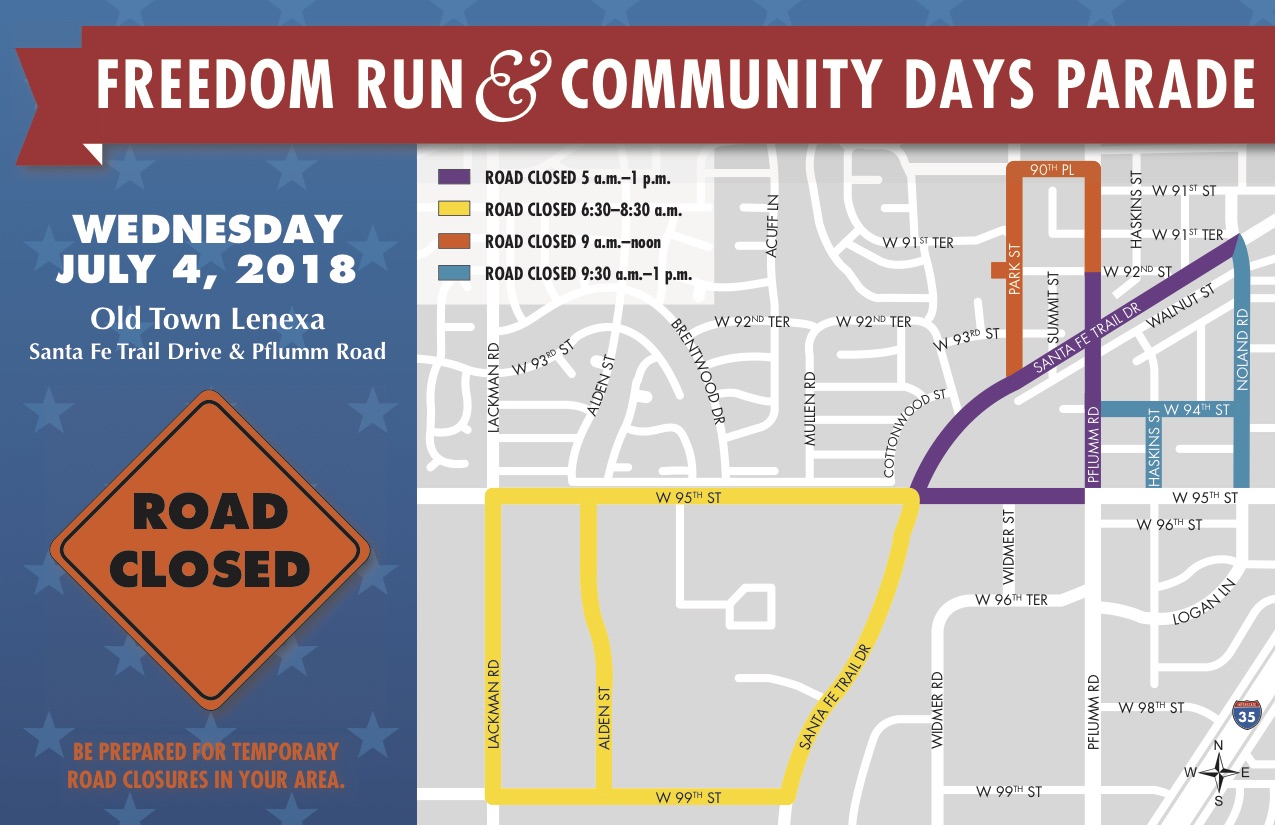Lenexa Community Days Parade July 4th